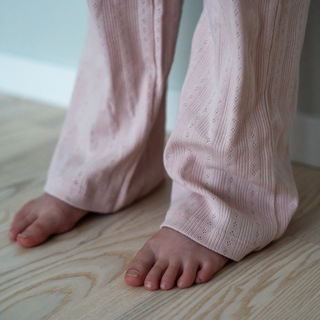 Geggamoja Byxor Pointelle Pink Rose