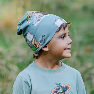 Geggamoja Mössa Fleecefodrad Pettson och Findus Grön