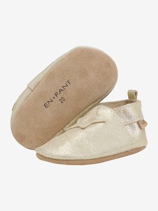 Enfant Elastiska Tofflor Champagne Glitter