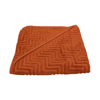 Filibabba Badhanduk Med Huva Zigzag Bronze