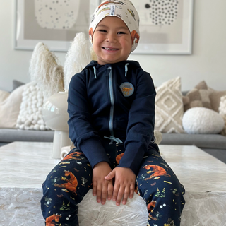 Geggamoja Hoodie Mamma Mu och Kråkan Blå Patch