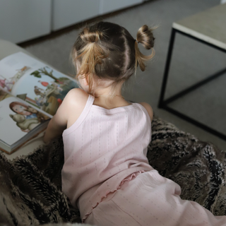 Geggamoja Linne Pointelle Pink Rose