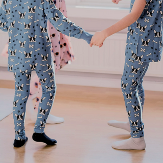 Geggamoja Leggings Bambu Bulldog Blå