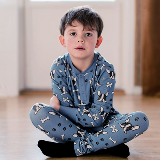 Geggamoja Leggings Bambu Bulldog Blå