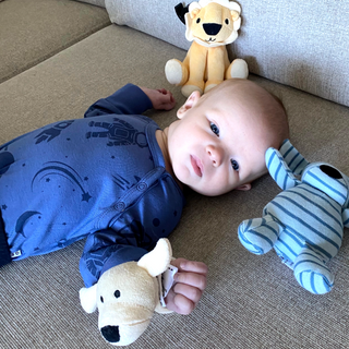 Geggamoja Body Bambu Blå Astronaut