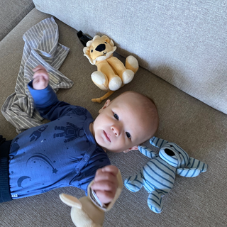 Geggamoja Body Bambu Blå Astronaut