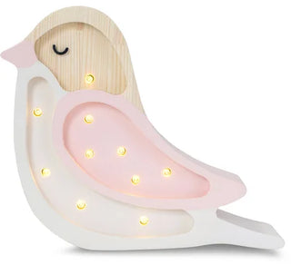 Little Lights Mini Lampa Fågel, Strawberry Cream