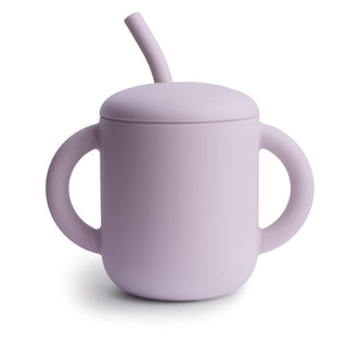 Mushie Silikon Training Cup Mugg + Sugrör Soft Lilac