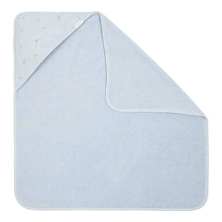 Little Dutch Handduk med Huva, Broderet Blue