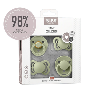 BIBS Try-it Collection Napp 4-pack Latex/Silikon One Size, Sage