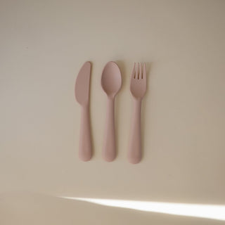 Mushie Bestickset Cutlery Blush