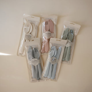 Mushie Bestickset Cutlery Blush