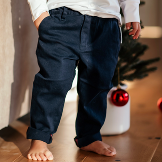 Geggamoja Chinos byxor Marinblå