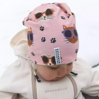 Geggamoja Mössa Bambu Cool Cats Rosa
