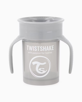 Twistshake Spillfri 360-mugg, Grå